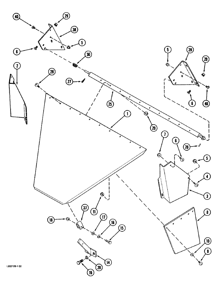 Схема запчастей Case IH 1670 - (5-12) - STEERING AXLE SHIELD (04) - STEERING