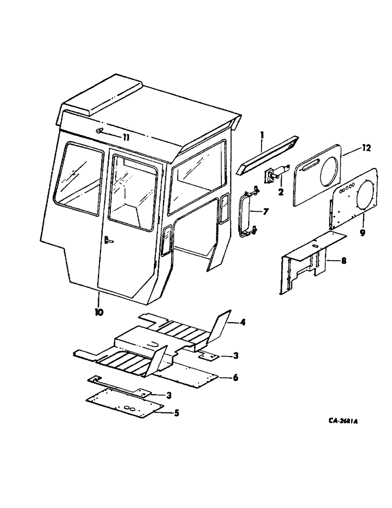 Схема запчастей Case IH 4166 - (13-09) - SUPERSTRUCTURE, TRACTOR CAB AND CONNECTIONS (05) - SUPERSTRUCTURE