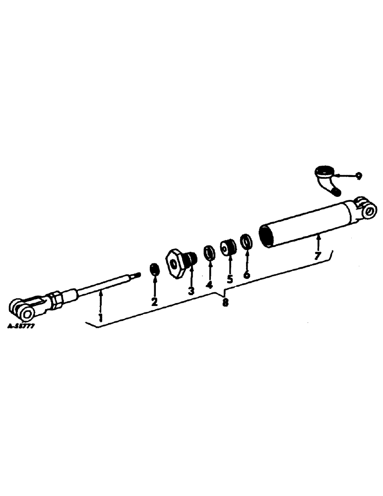 Схема запчастей Case IH 303 - (196) - HYDRAULIC PROPULSION CONTROL CYLINDER, CESSNA (35) - HYDRAULIC SYSTEMS