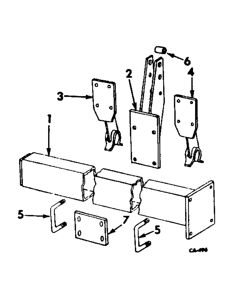 Схема запчастей Case IH 353 - (AT-02) - FRAME, FOR UNITS A THRU K 