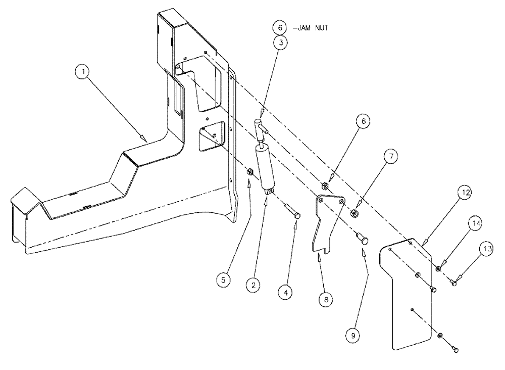 Схема запчастей Case IH 810 - (04-031) - CRADLE ASSEMBLY LH, "SERIAL #6700 AND LATER" Boom Group