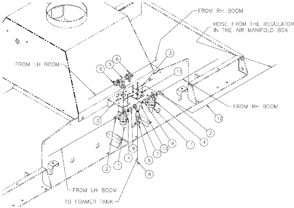 Схема запчастей Case IH 610 - (05-016) - FOAMER, SOLENOID GROUP Liquid Plumbing