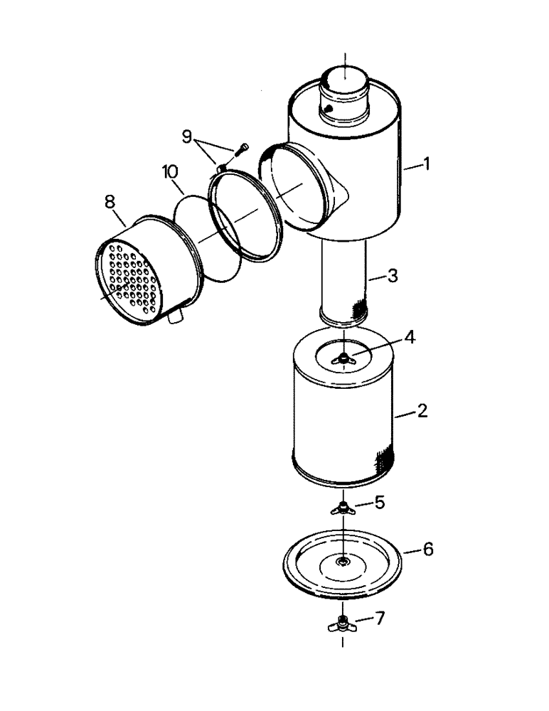 Схема запчастей Case IH CR-1280 - (04-10) - 14" AIR CLEANER ASSEMBLY, 280 HP ENGINES (04) - Drive Train