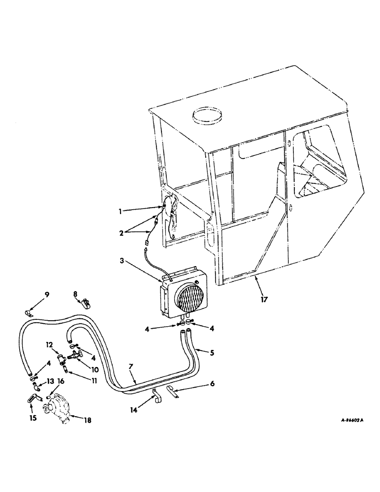 Схема запчастей Case IH 656 - (N-11) - PARTS ACCESSORIES & ATTACHMENTS, TRACTOR CAB HEATER & CONNECTIONS, FARMALL GASOLINE ENGINE TRACTORS Accessories & Attachments