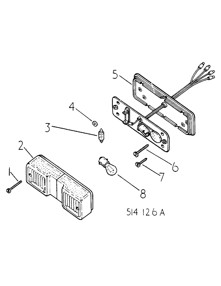 Схема запчастей Case IH 784 - (08-029) - FENDER WIRING & SIDE/FLASHER LIGHTS, DE-LUXE LIGHTING, FOR MACHINES W/FLAT TOP FENDERS OR SAFETY CAB (06) - ELECTRICAL
