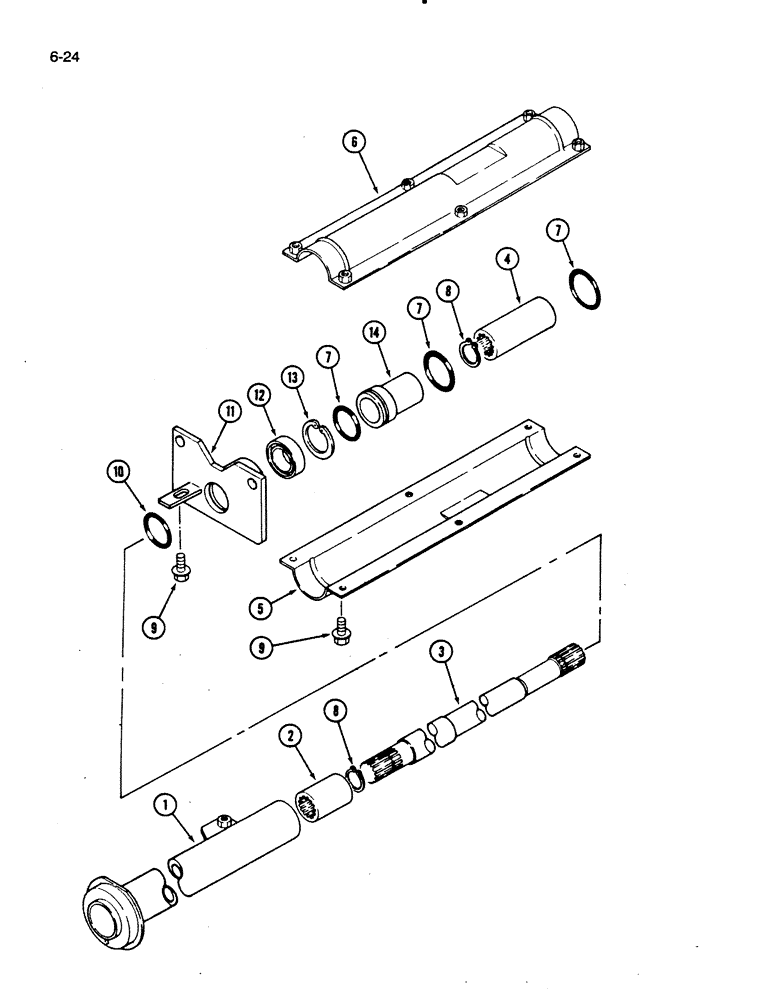 Схема запчастей Case IH 275 - (6-24) - MFD DRIVE SHAFT (06) - POWER TRAIN