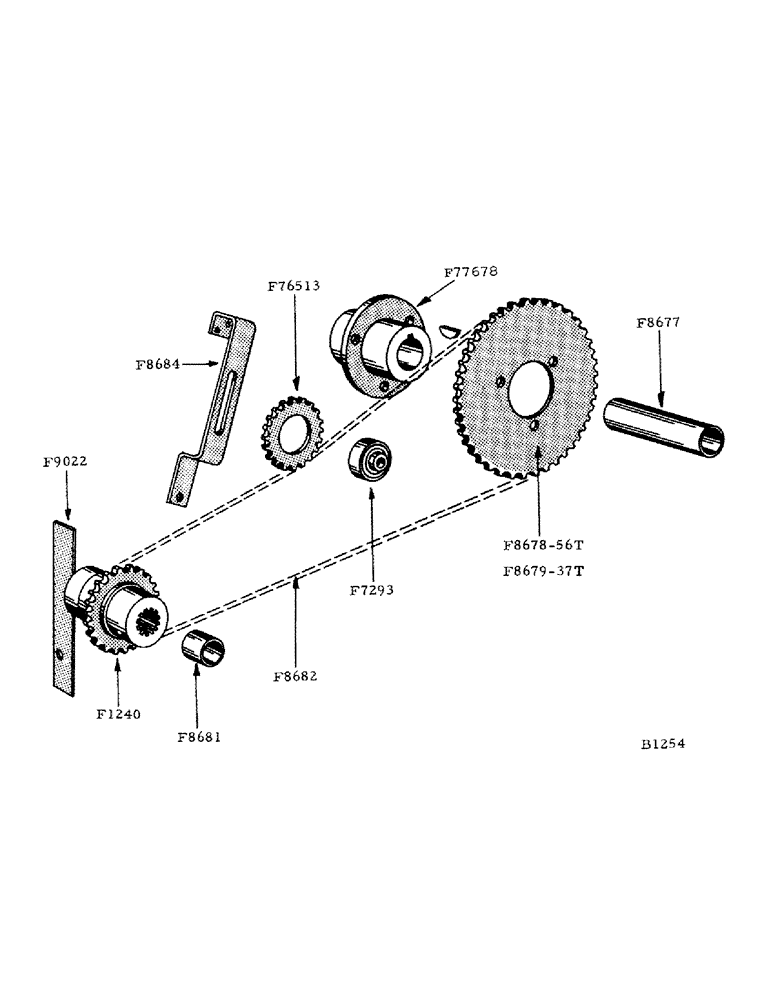 Схема запчастей Case IH 800 - (068) - SLOW CYLINDER SPEED ATTACHMENT, FOR COMBINES EQUIPPED WITH VARIABLE SPEED CYLINDER DRIVE (66) - THRESHING