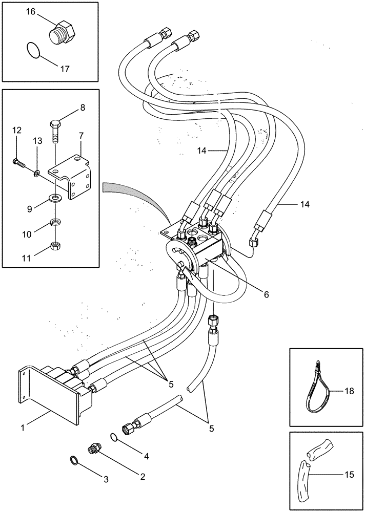 Схема запчастей Case IH LX232 - (08-07) - HYDRAULICS - JX1U TRACTOR - MID MOUNT (2 FUNCTION ONE LEVER QUICK CONNECT) (08) - HYDRAULICS