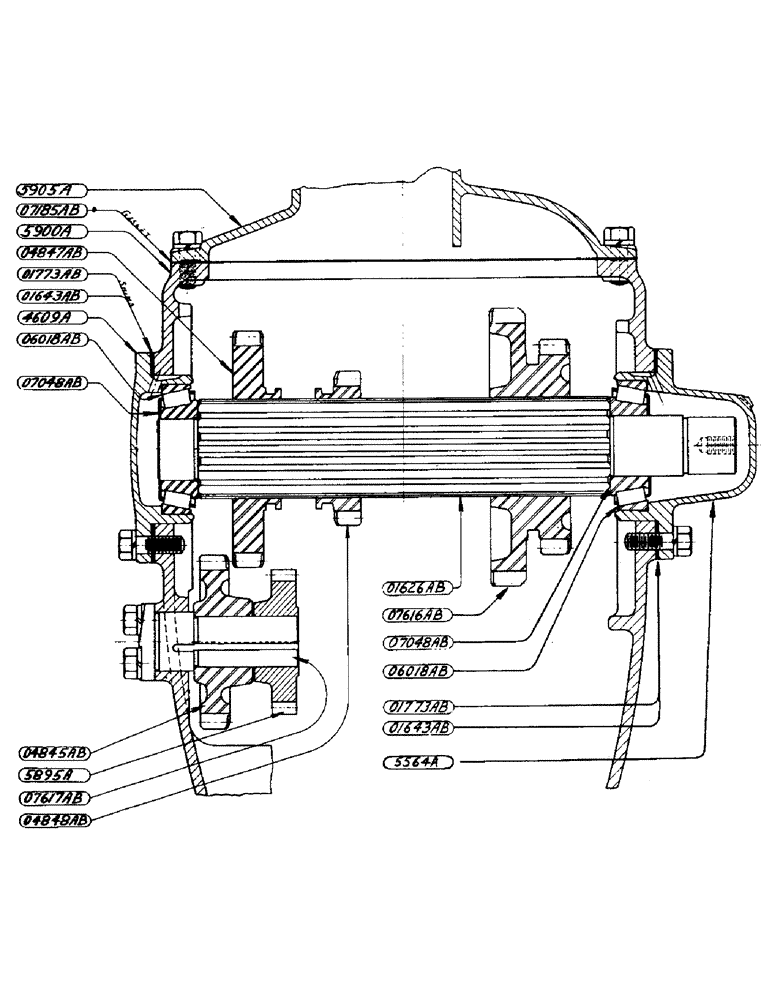 Схема запчастей Case IH DC-SERIES - (069) - SLIDING GEAR SHAFT ASSEMBLY, TRACTOR NUMBER 4805353 AND AFTER (06) - POWER TRAIN