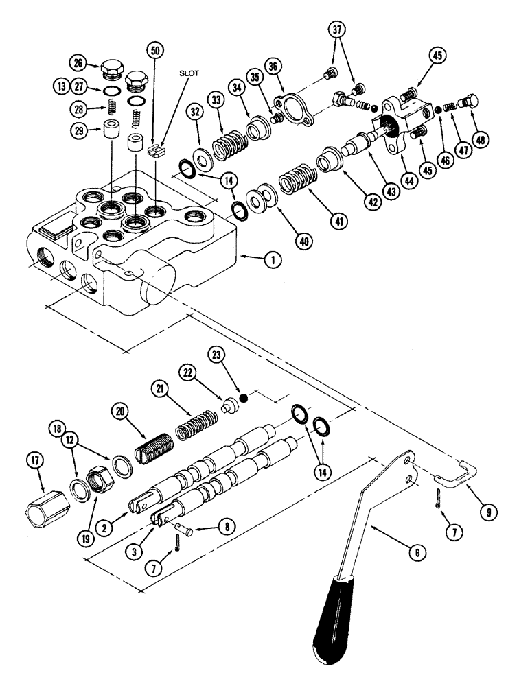Схема запчастей Case IH 5QA - (8-22) - HYDRAULIC CONTROL VALVE - 1960658C1 (08) - HYDRAULICS