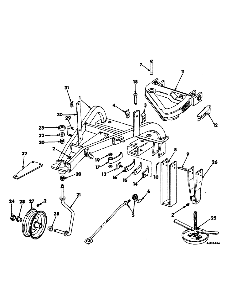 Схема запчастей Case IH 200 - (F-02) - MAIN FRAME AND RELATED PARTS 