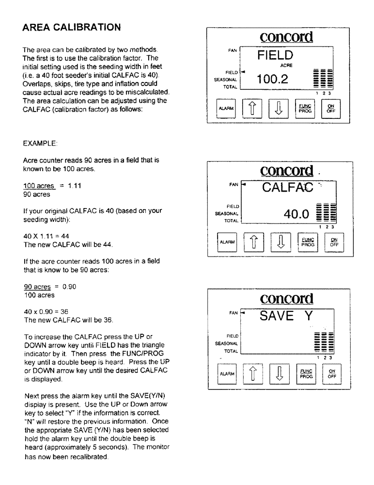 Схема запчастей Case IH 2000 - (C05) - AREA CALIBRATION 