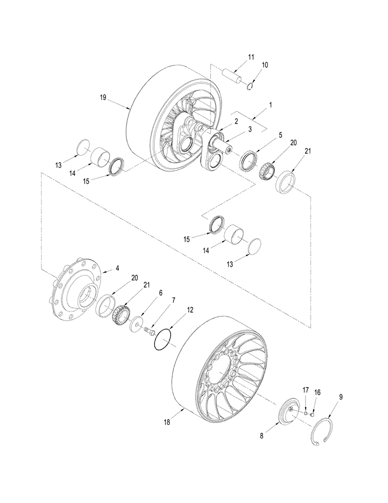 Схема запчастей Case IH STX430 - (06-12) - AXLE ASSEMBLY - FRONT IDLER, QUADTRAC TRACTOR (06) - POWER TRAIN