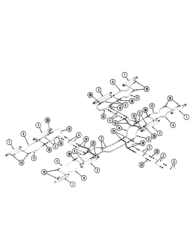 Схема запчастей Case IH 8100 - (8-18) - WING LIFT HYDRAULICS, 43 THRU 47 AND 49 THRU 59 FOOT (08) - HYDRAULICS