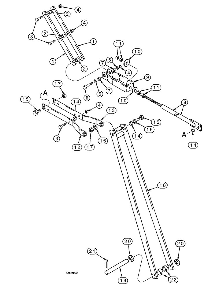 Схема запчастей Case IH 955 - (9E-20) - ROW MARKER LIFT MECHANISM, 24 ROW NARROW - FRONT FOLD, PRIOR (09) - CHASSIS/ATTACHMENTS
