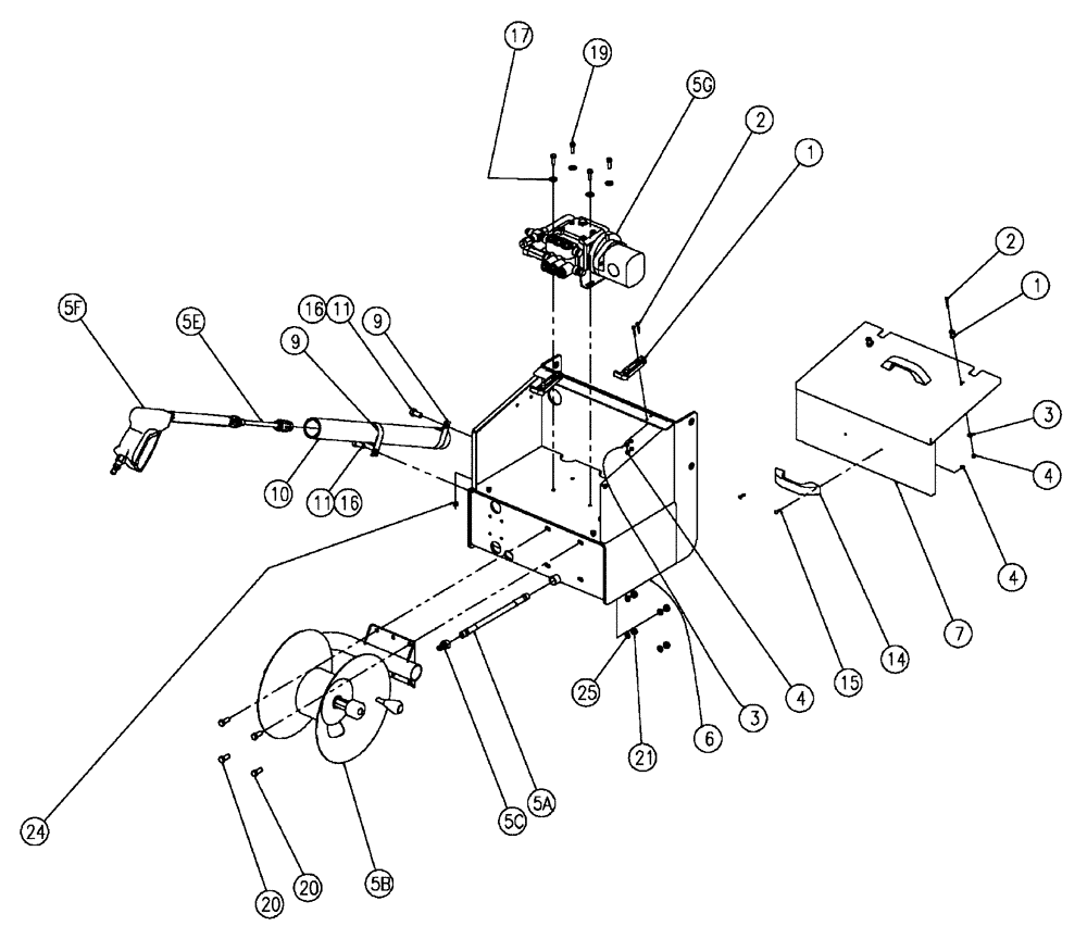 Схема запчастей Case IH FLX610 - (05-015) - PRESSURE WASHER STATION GROUP Liquid Plumbing