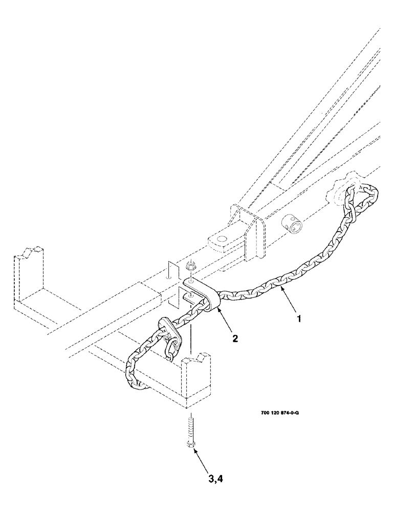 Схема запчастей Case IH 8480 - (9-20) - TOW CHAIN, SAFETY Decals & Attachments