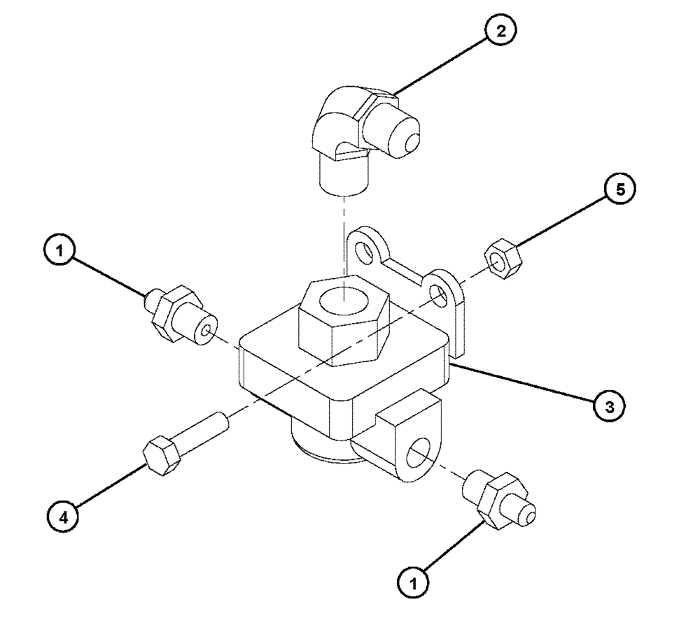 Схема запчастей Case IH 4375 - (07-005) - QUICK RELEASE, FRONT BRAKE Pneumatics