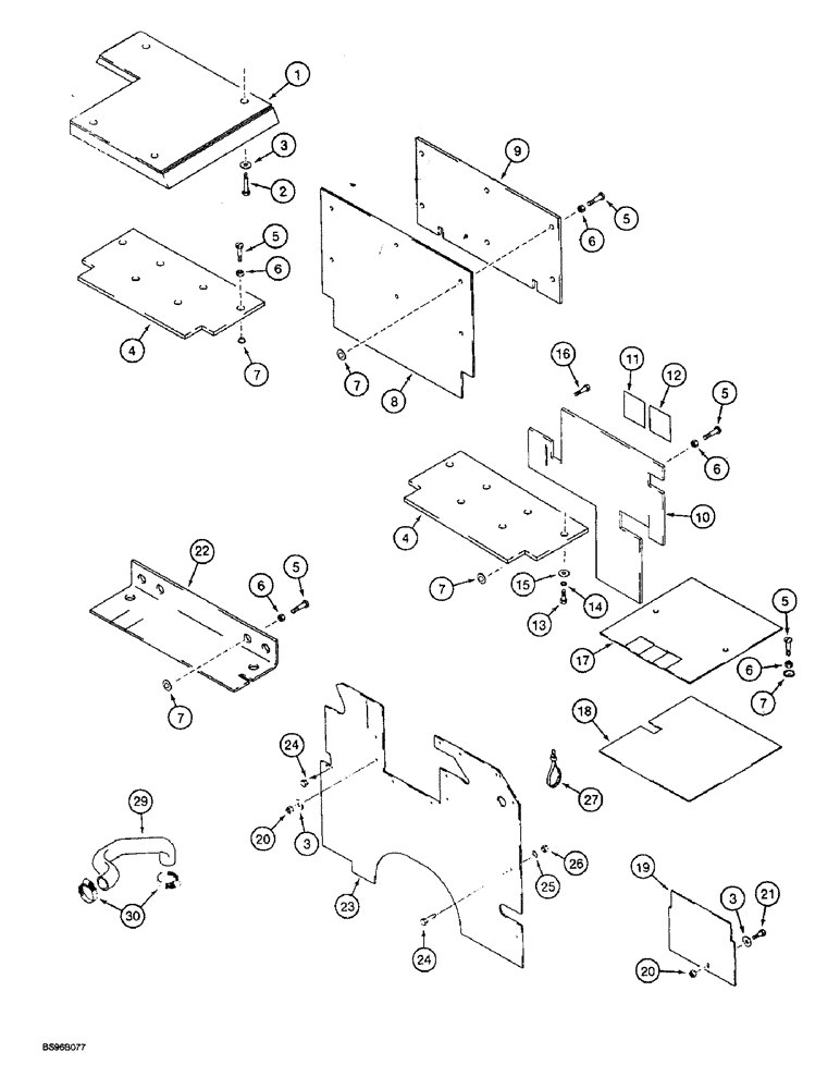 Схема запчастей Case IH 1825B - (9-30) - NOISE KIT, 89DB EEC APPROVED, EUROPE (09) - CHASSIS/ATTACHMENTS