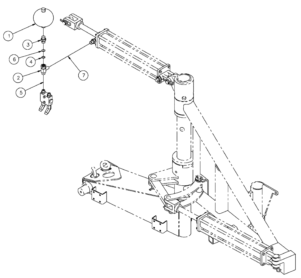 Схема запчастей Case IH FLX610 - (03-009) - BOOM DAMPENER (09) - BOOMS