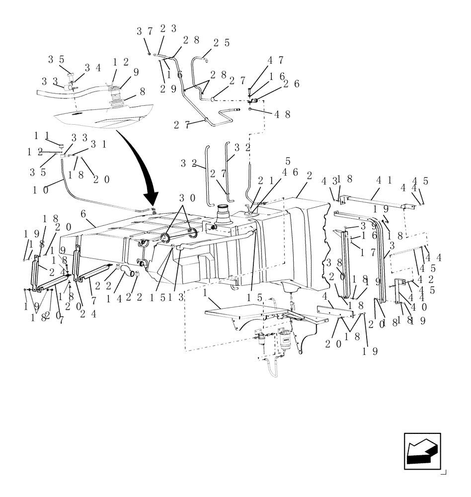 Схема запчастей Case IH 9010 - (10.246.03[03]) - FUEL SYSTEM - 8010 (10) - ENGINE