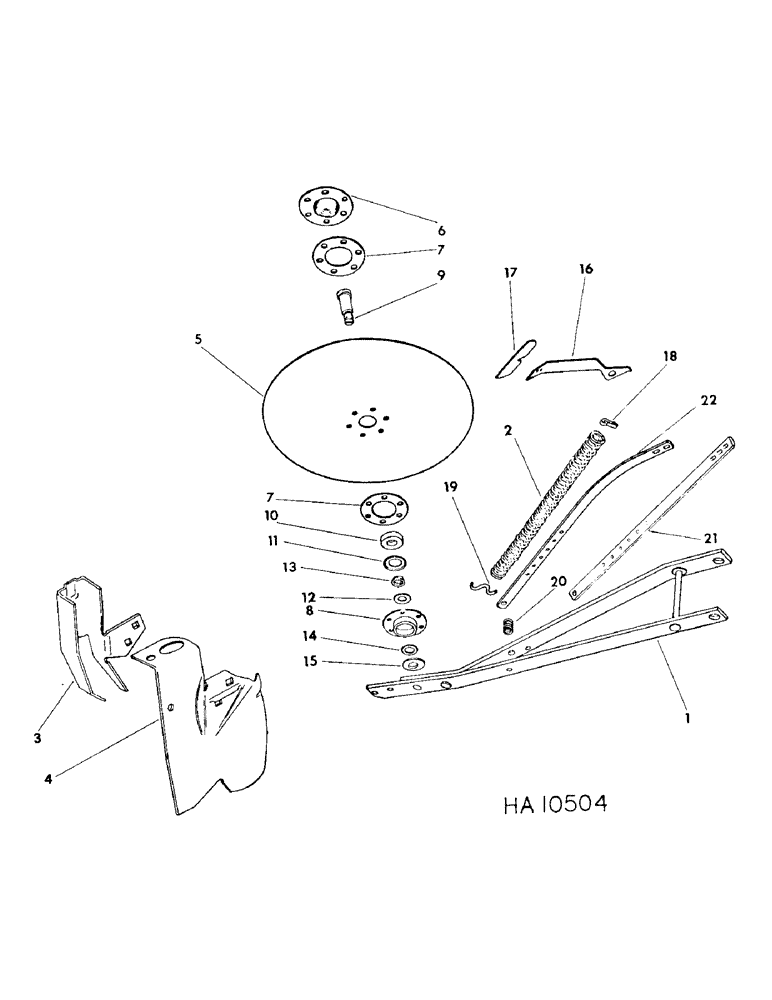 Схема запчастей Case IH 5100 - (D-19) - SINGLE DISK FURROW OPENERS 