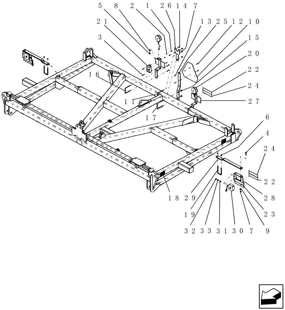 Схема запчастей Case IH PTX300 - (3.021.1) - TRANSPORT LIGHTING/REFLECTIVE DECALS AND SLOW MOVING VEHICLE SIGN BSN CBJ0015120 Electrical/Electronics