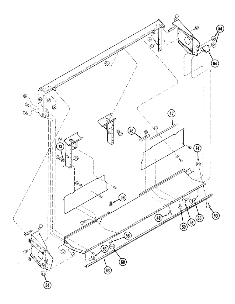 Схема запчастей Case IH 1010 - (9D-04) - MAIN FRAME, 15.0, 17.5 AND 20.0 FOOT HEADER (58) - ATTACHMENTS/HEADERS