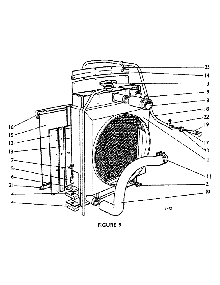 Схема запчастей Case IH AD4/47 - (15S) - RADIATOR AND BLIND, TRACTOR 482001 TO 80000 