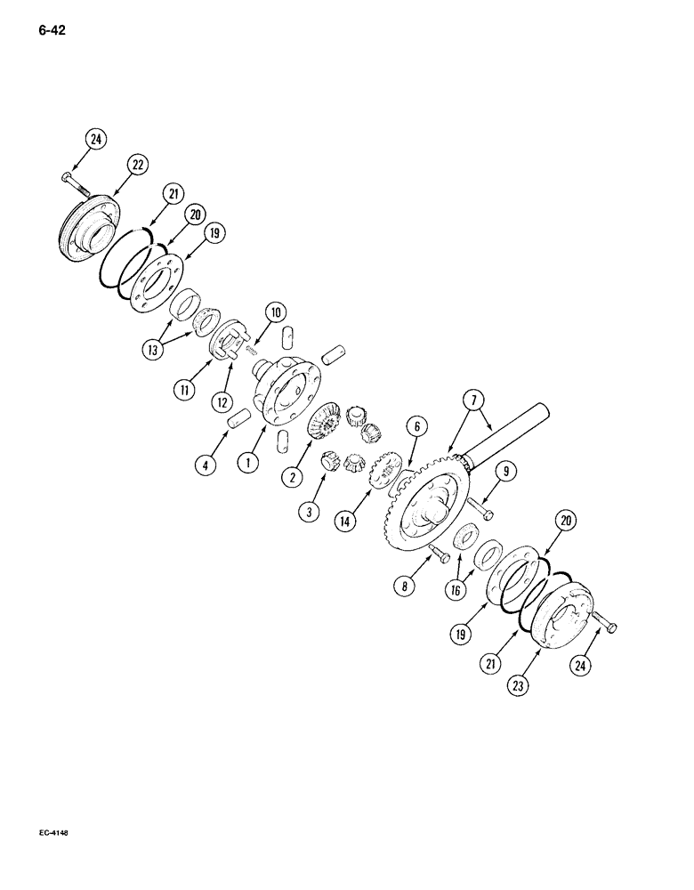 Схема запчастей Case IH 995 - (6-042) - DIFFERENTIAL (06) - POWER TRAIN