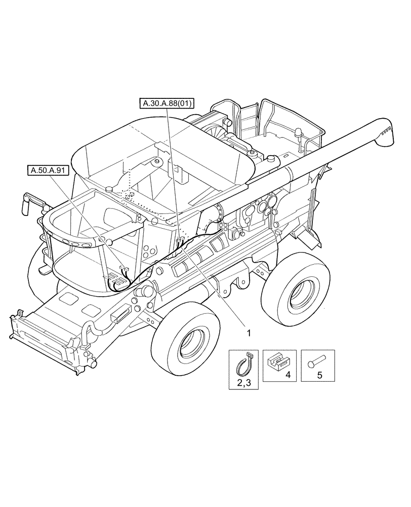 Схема запчастей Case IH AFX8010 - (A.30.A.88[07]) - WIRE HARNESS, EXPANSION A - Distribution Systems