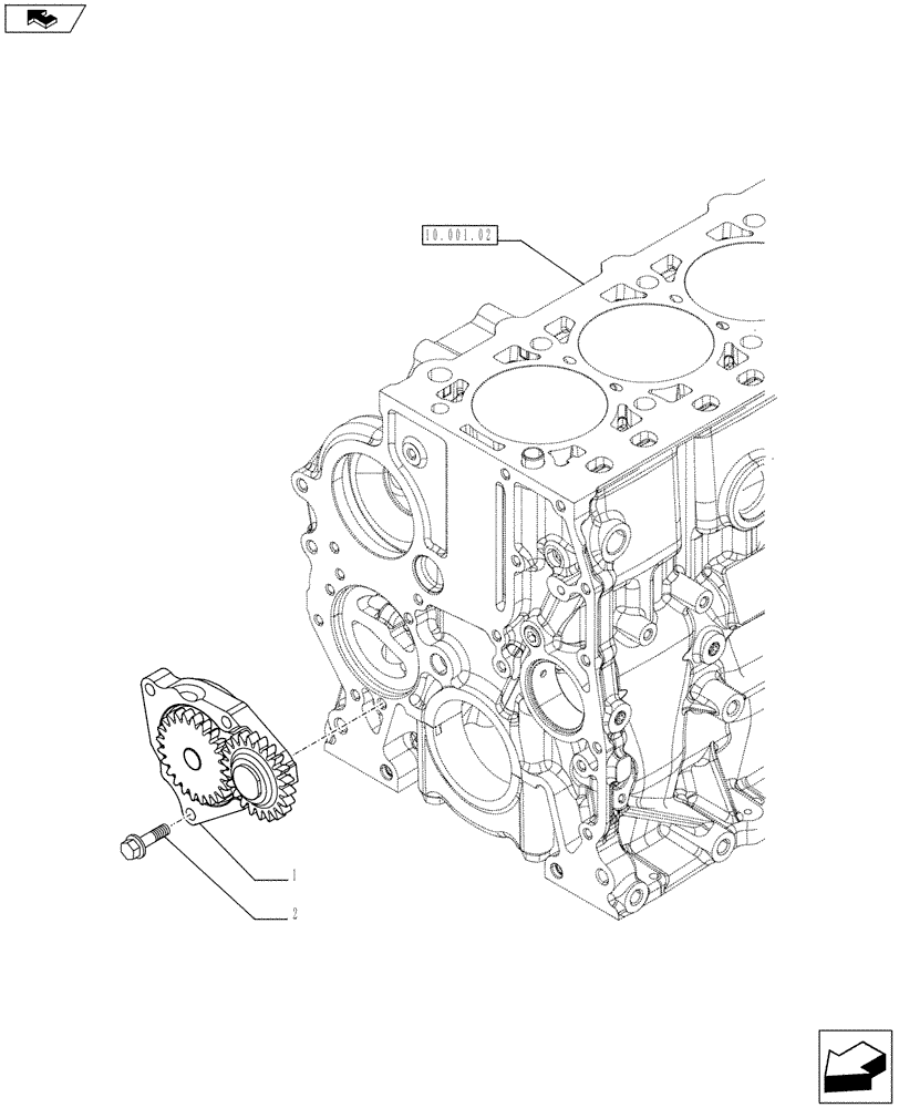 Схема запчастей Case IH FARMALL 65C - (10.304.01) - ENGINE OIL PUMP (10) - ENGINE