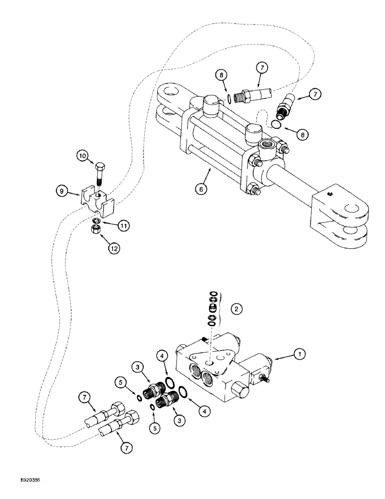 Схема запчастей Case IH 1640 - (08-01) - HYDRAULIC CIRCUIT, FOR 1600 COMBINES (08) - HYDRAULICS