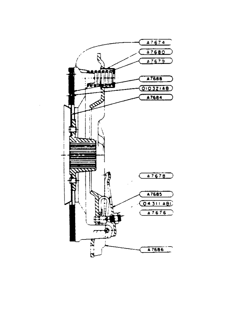 Схема запчастей Case IH 400-SERIES - (104A) - CLUTCH, FOOT OPERATED (06) - POWER TRAIN