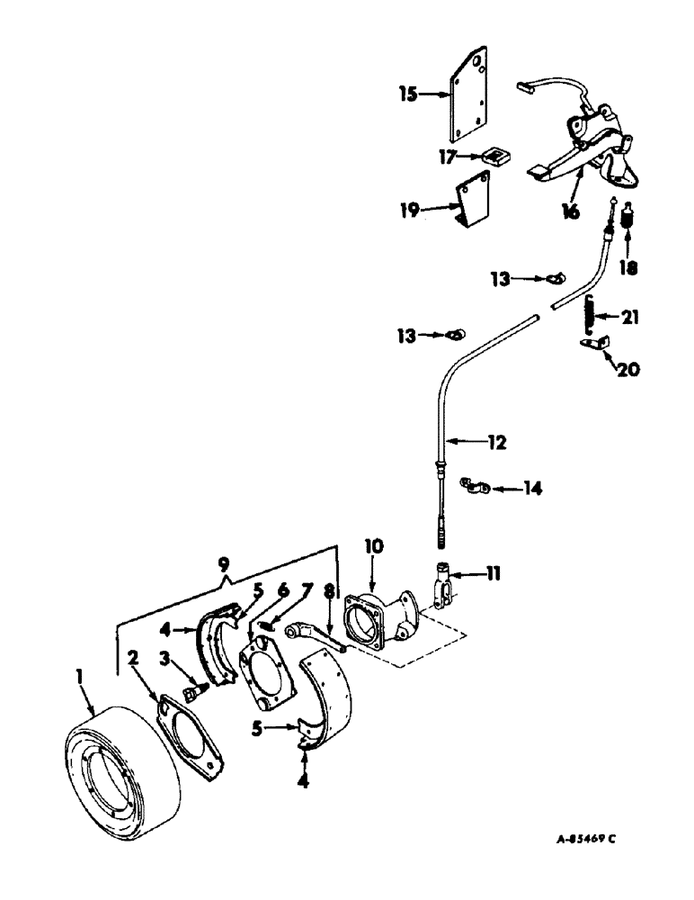Схема запчастей Case IH 4156 - (H-18) - CONTROLS, DRIVE SHAFT PARKING BRAKE, PEDAL, LEVER AND CONNECTIONS Controls