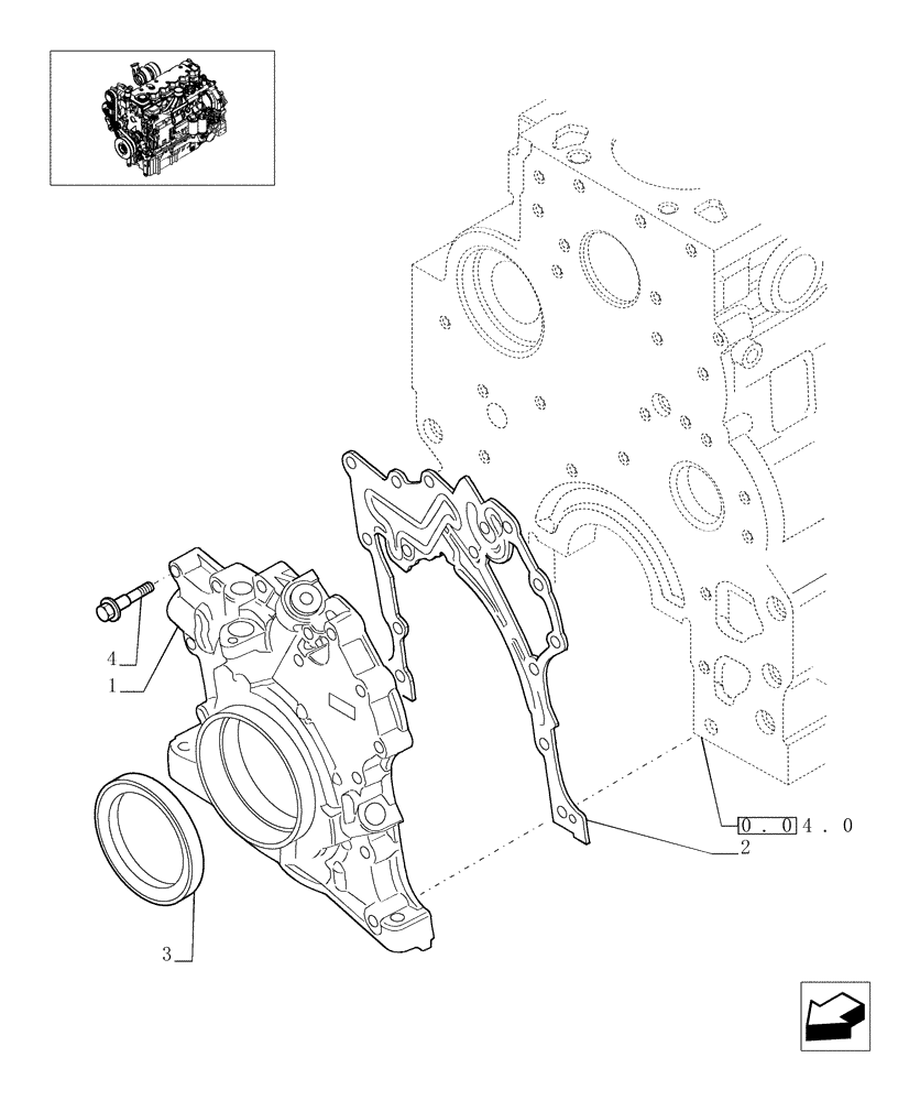 Схема запчастей Case IH PUMA 195 - (0.30.0) - OIL PUMP (01) - ENGINE