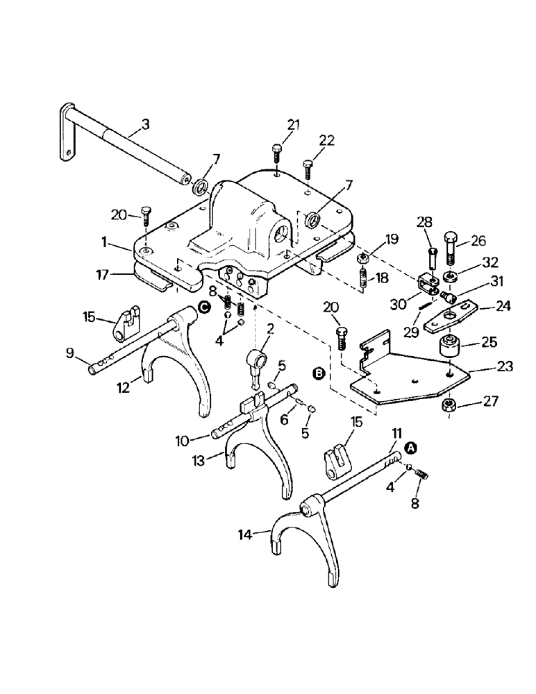 Схема запчастей Case IH CR-1280 - (04-19) - TRANSMISSION CONTROLS AND LINKAGE (04) - Drive Train