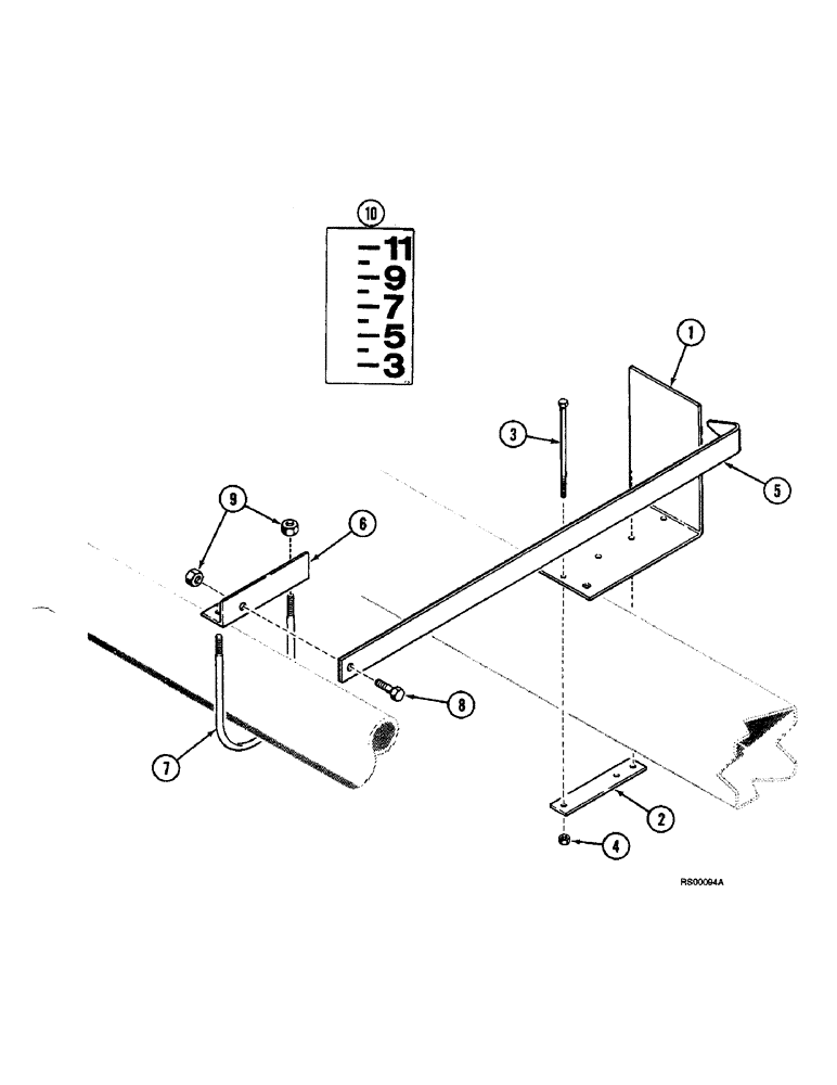 Схема запчастей Case IH 5800 - (9-90) - DEPTH GAUGE AND MOUNTING (09) - CHASSIS/ATTACHMENTS