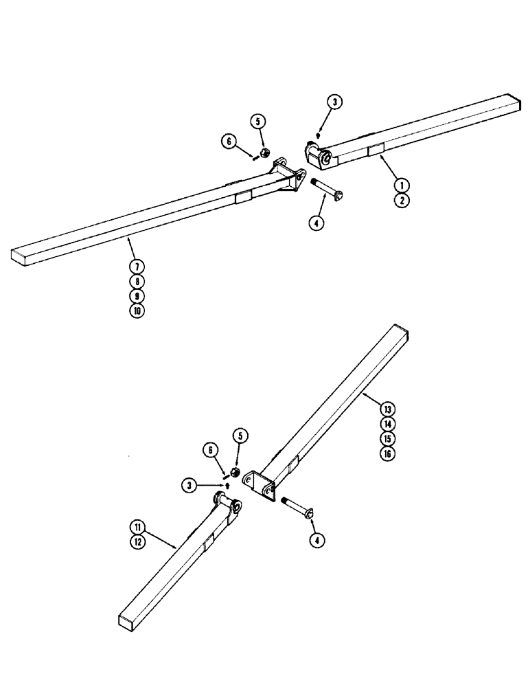 Схема запчастей Case IH D39 - (28) - GANG FRAMES, REAR 