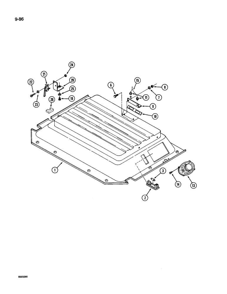 Схема запчастей Case IH 9250 - (9-086) - CAB HEADLINER, CAB (09) - CHASSIS/ATTACHMENTS