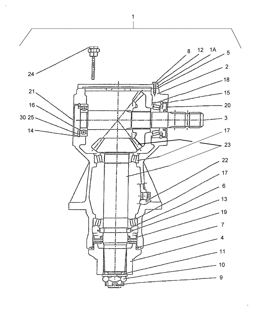 Схема запчастей Case IH 717721496 - (014[01]) - GEAR BOX LEFT WING, (1000 RPM) (03) - MAIN GEARBOX