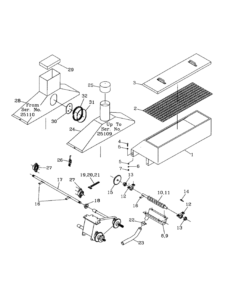 Схема запчастей Case IH AUSTOFT - (A01-08) - FERTILIZER BIN Mainframe & Functioning Components