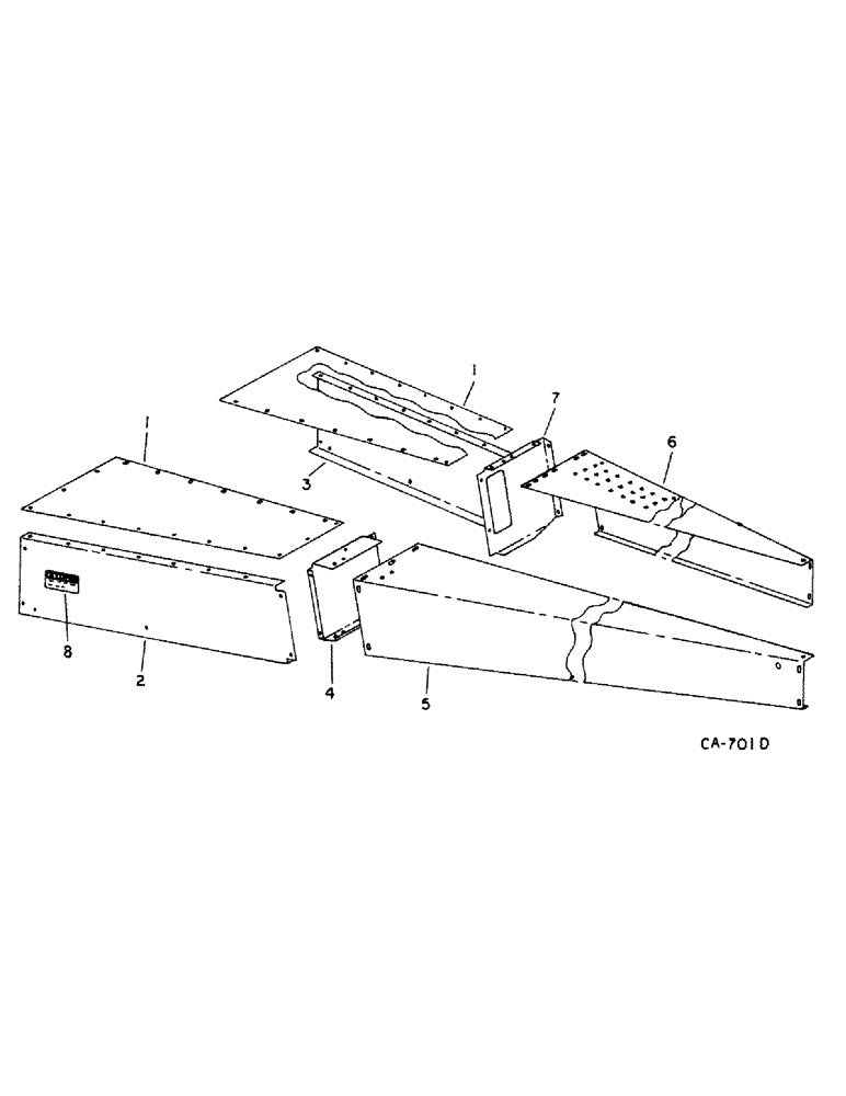 Схема запчастей Case IH 914 - (20-05) - SEPARATOR, SEPARATOR SHIELDS, LEFT AND RIGHT Separation