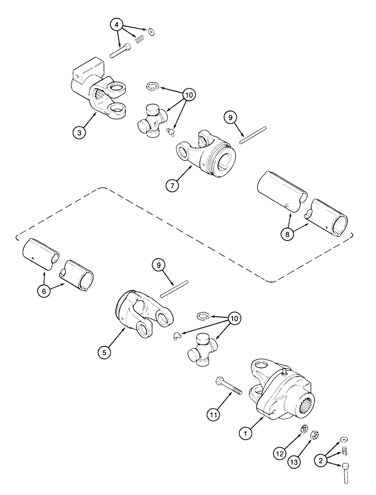 Схема запчастей Case IH 2155 - (9A-10) - MAIN DRUM DRIVE SHAFT, 4 ROW WIDE, LEFT-HAND AND RIGHT-HAND, 5 ROW WIDE OR NARROW, RIGHT HAND (13) - PICKING SYSTEM