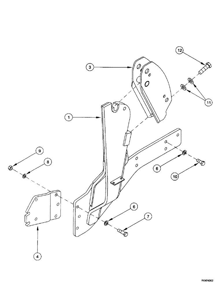 Схема запчастей Case IH L500 - (9-10) - MOUNTING BRACKETS (CX70 - CX100) (09) - CHASSIS/ATTACHMENTS