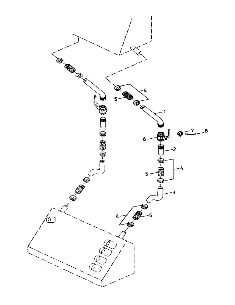 Схема запчастей Case IH 7000 - (B06-01) - HYDRAULIC SUCTION LINES Hydraulic Components & Circuits