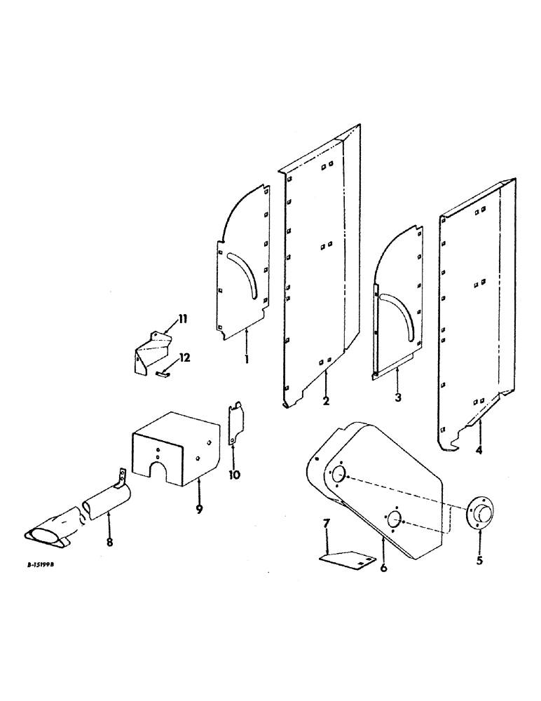 Схема запчастей Case IH 241 - (A-31) - SHIELDS (90) - PLATFORM, CAB, BODYWORK AND DECALS