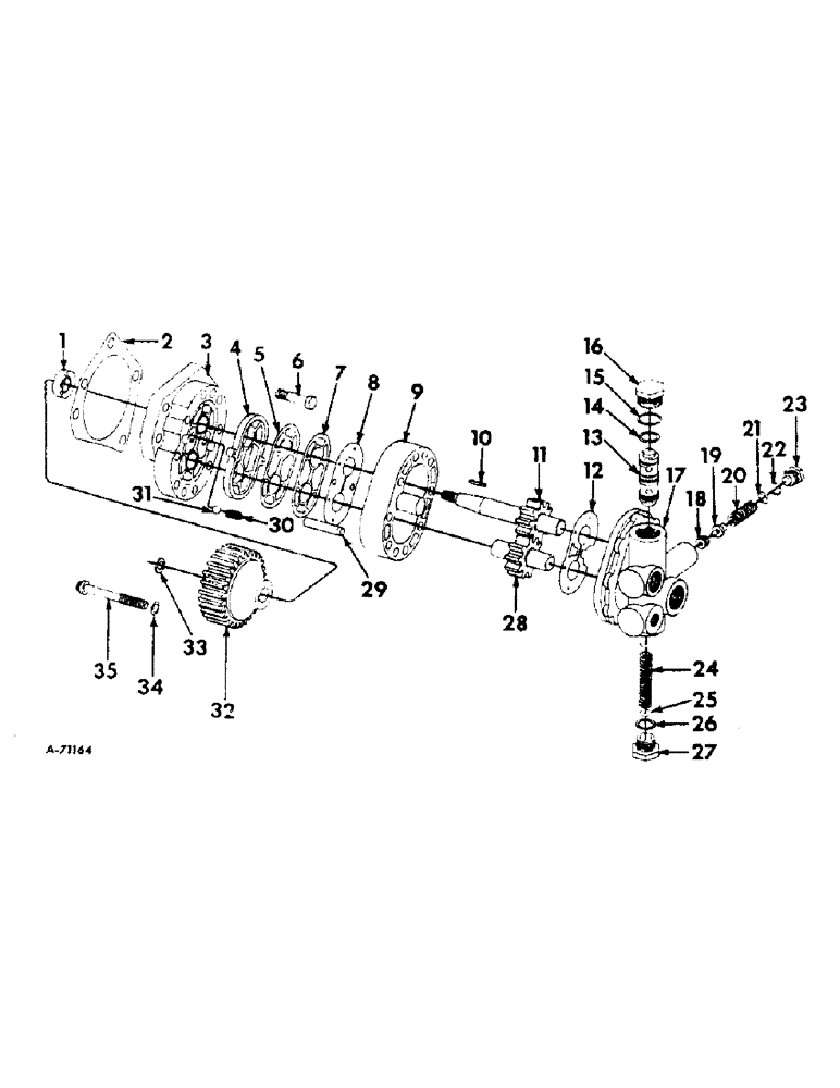 Схема запчастей Case IH 420 - (327) - HYDRAULIC PUMP, COTTON PICKERS EQUIPPED WITH POWER STEERING (35) - HYDRAULIC SYSTEMS