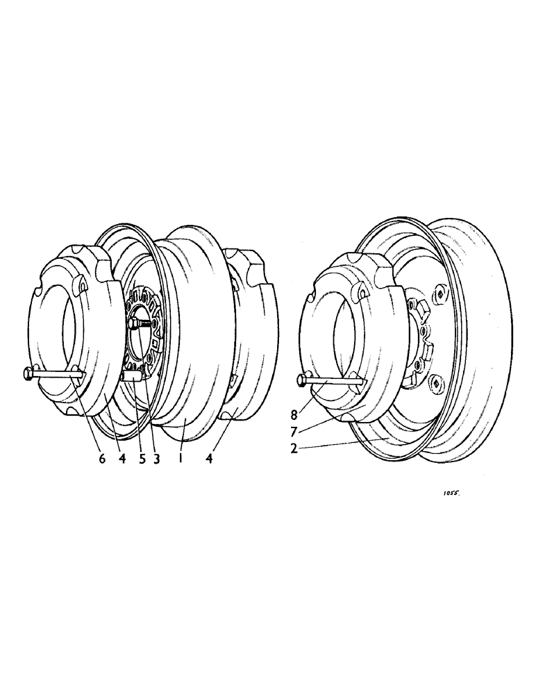 Схема запчастей Case IH 996 - (L24) - CHASSIS, FRONT WHEELS AND BALLAST WEIGHTS - ALL MODELS (12) - CHASSIS