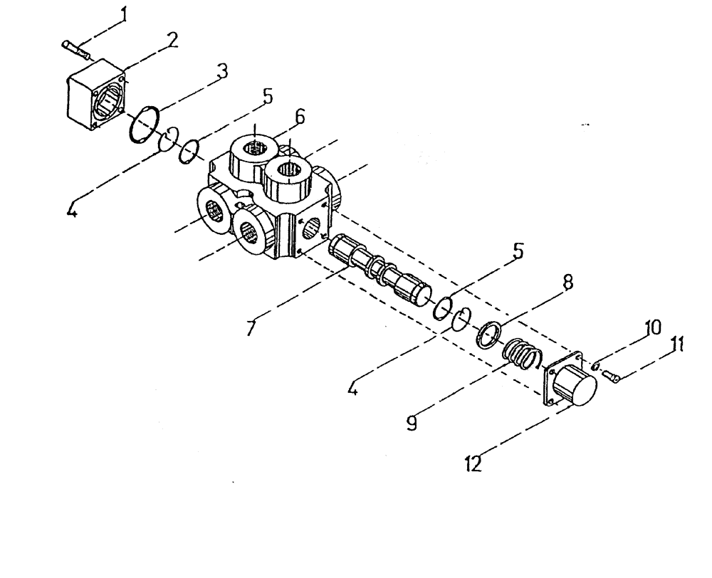Схема запчастей Case IH 7000 - (B04-90) - HYDRAULIC SELECTOR VALVE, SERIAL #7908 AND ONWARDS Hydraulic Components & Circuits